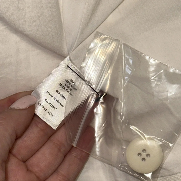 NWT Talbots linen full length button down skirt size 8p - Picture 5 of 7